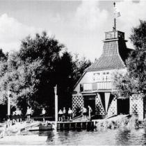 "Concordia Boothaus" przystań wodna przy promenadzie Warcisława między Sassestrasse i Martinstraße. Fotografia z 1935 roku