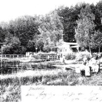 Przystań wodna przy restauracji Klosterwald, fotografia z 1900 roku