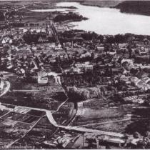 Widok z lotu ptaka z 1925 roku. Na pierwszym planie widoczna jest Wilhelmstrasse